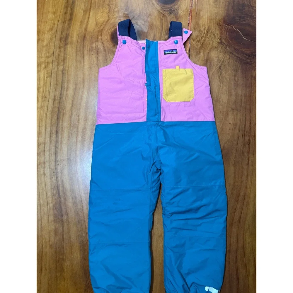 Patagonia Girl's Youth Snow Pile Pants Bib 4T 61111 Overalls Insulated Winter F5